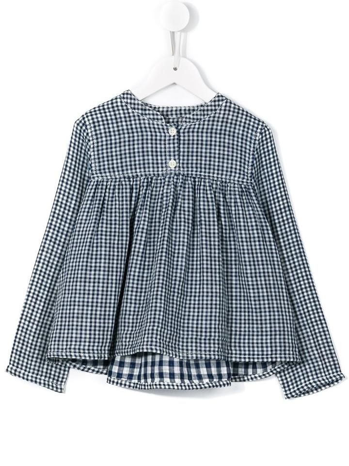 Maan Gingham Check Top, Girl's, Size: 12 Yrs, Blue