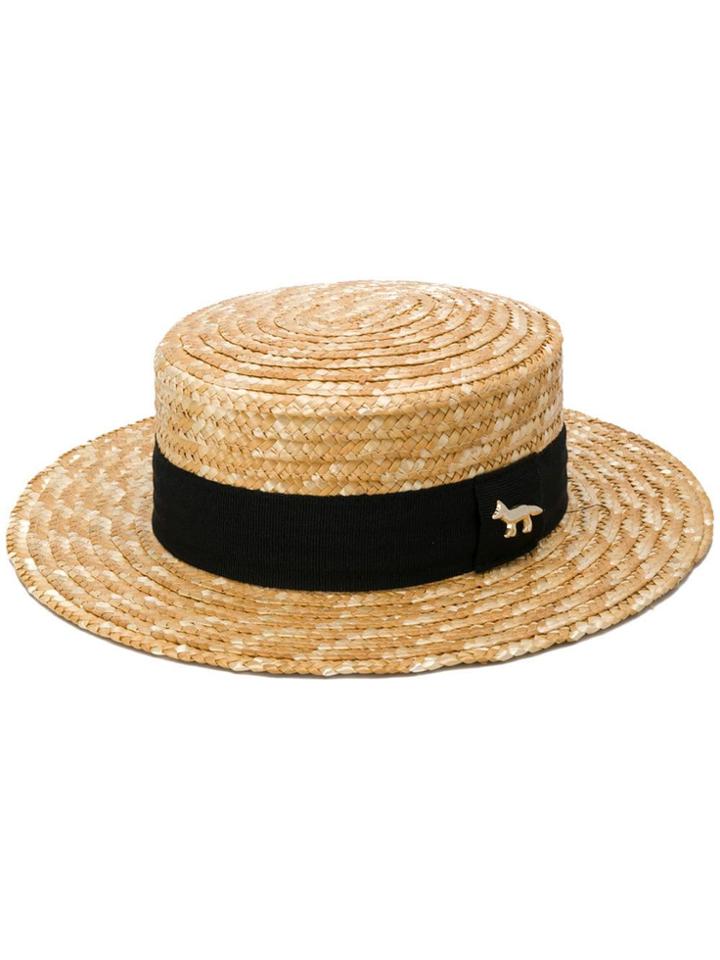 Maison Kitsuné Straw Hat - Neutrals