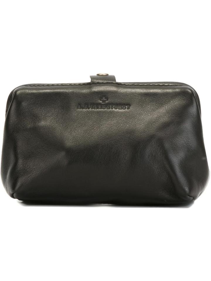 A.f.vandevorst 161a1071 Make Up Bag, Black, Calf Leather