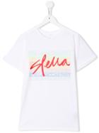 Stella Mccartney Kids Teen Repeated Logo Print T-shirt - White