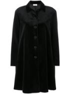 Sara Battaglia Classic Velvet Coat - Black