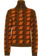 Prada Zippered Sweater - Brown