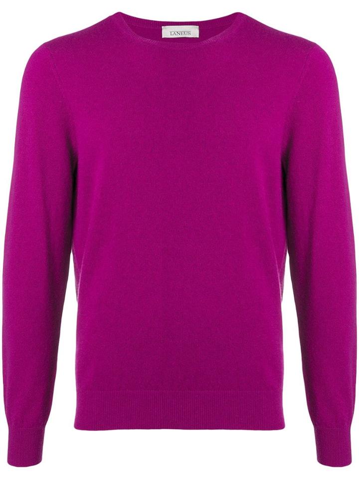 Laneus Fine Knit Sweater - Pink & Purple