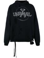 Unravel Project - Distressed Logo Hoodie - Men - Cotton - Xl, Black, Cotton