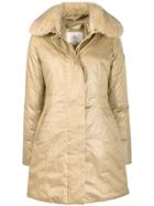 Peuterey Quilted Fur Trim Jacket - Neutrals