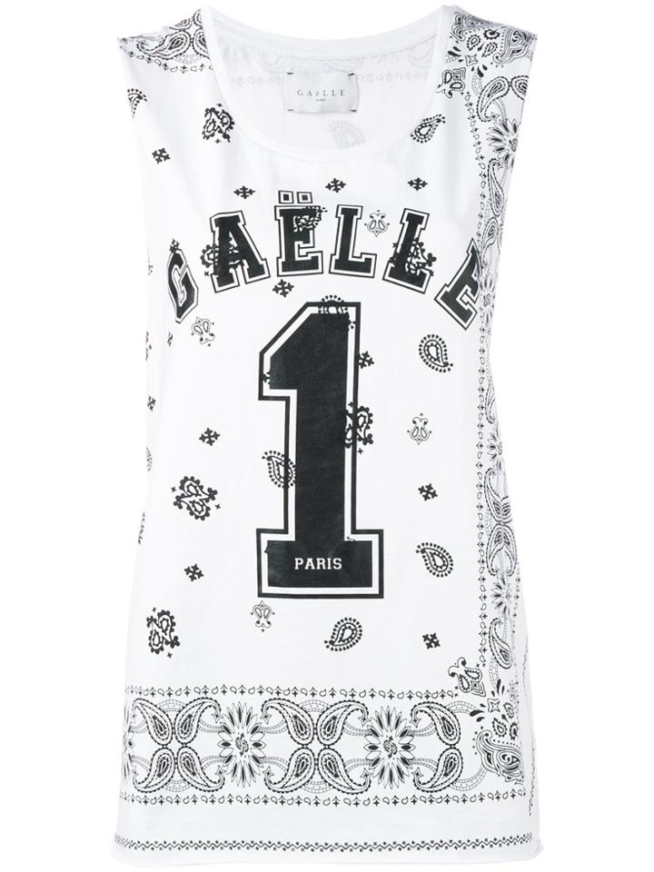 Gaelle Bonheur Logo Print Tank - White