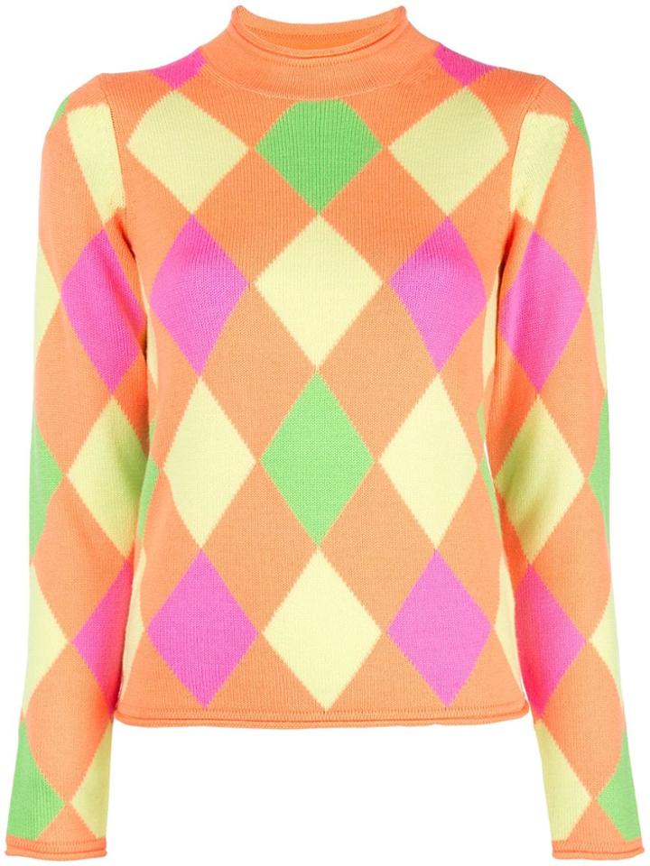 Opening Ceremony Patterned Mock Neck Pullover - Multicolour