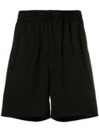 Ami Alexandre Mattiussi Elasticized Waist Bermuda Shorts - Black