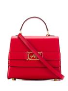 Alberta Ferretti Logo Plaque Tote Bag - Red