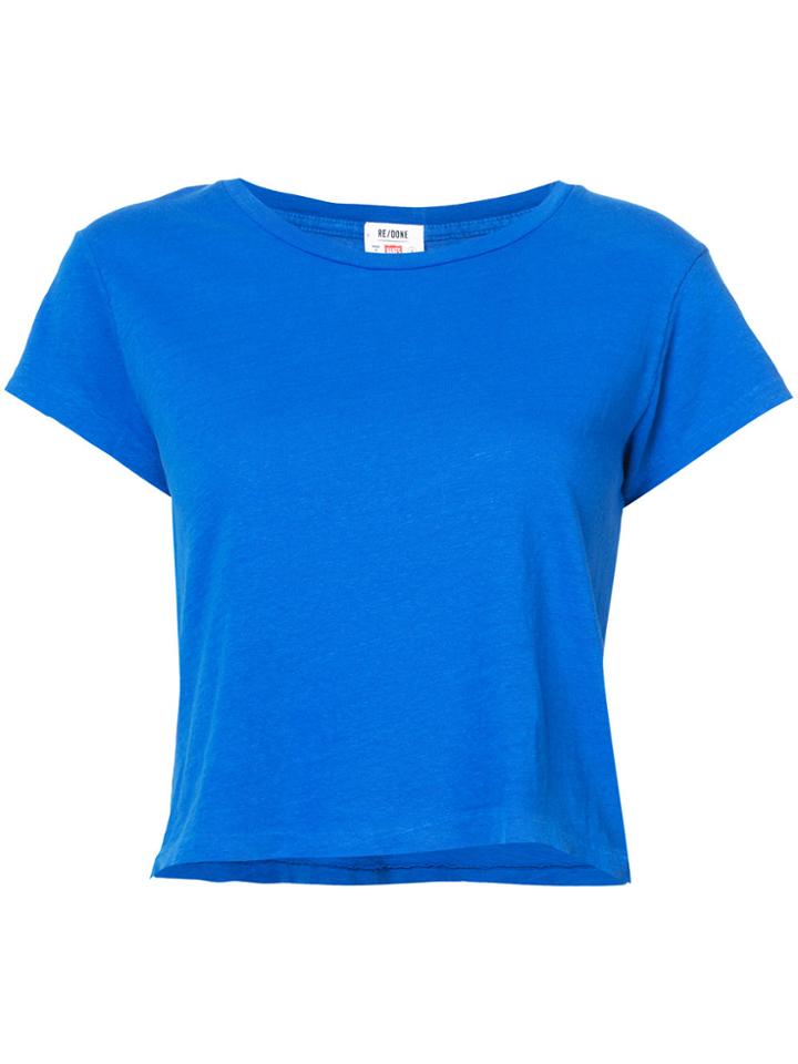 Re/done Cropped T-shirt - Blue