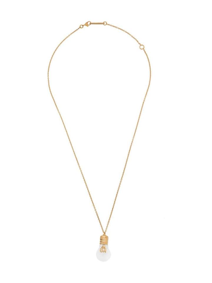 Ambush Lamp Bulb Pendant Necklace - Gold