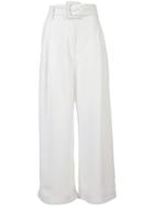 Proenza Schouler Belted Crêpe Pants - White