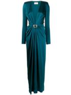 Alexandre Vauthier Belted Maxi Dress - Blue