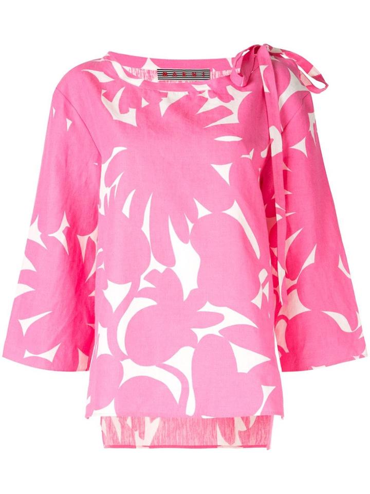 Marni Floral-print Top - Pink