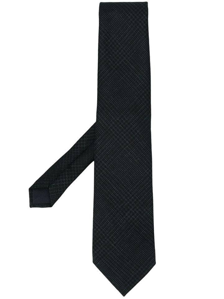 Tom Ford Check Pattern Tie - Blue