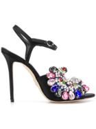 Paula Cademartori Embellished Sandals - Black