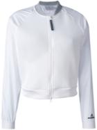Adidas By Stella Mccartney Bomber Jacket, Women's, Size: Small, White, Polyamide/spandex/elastane/polyester