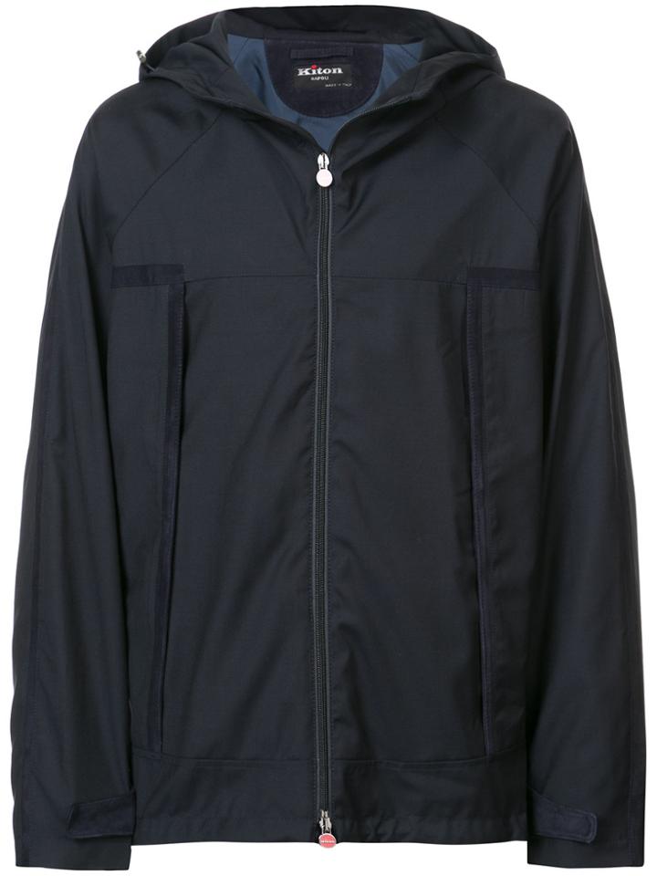 Kiton Hooded Waterproof Jacket - Black