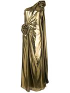 Ingie Paris One Shoulder Dress - Gold