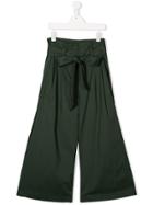 Monnalisa Teen Wide Leg Trousers - Green