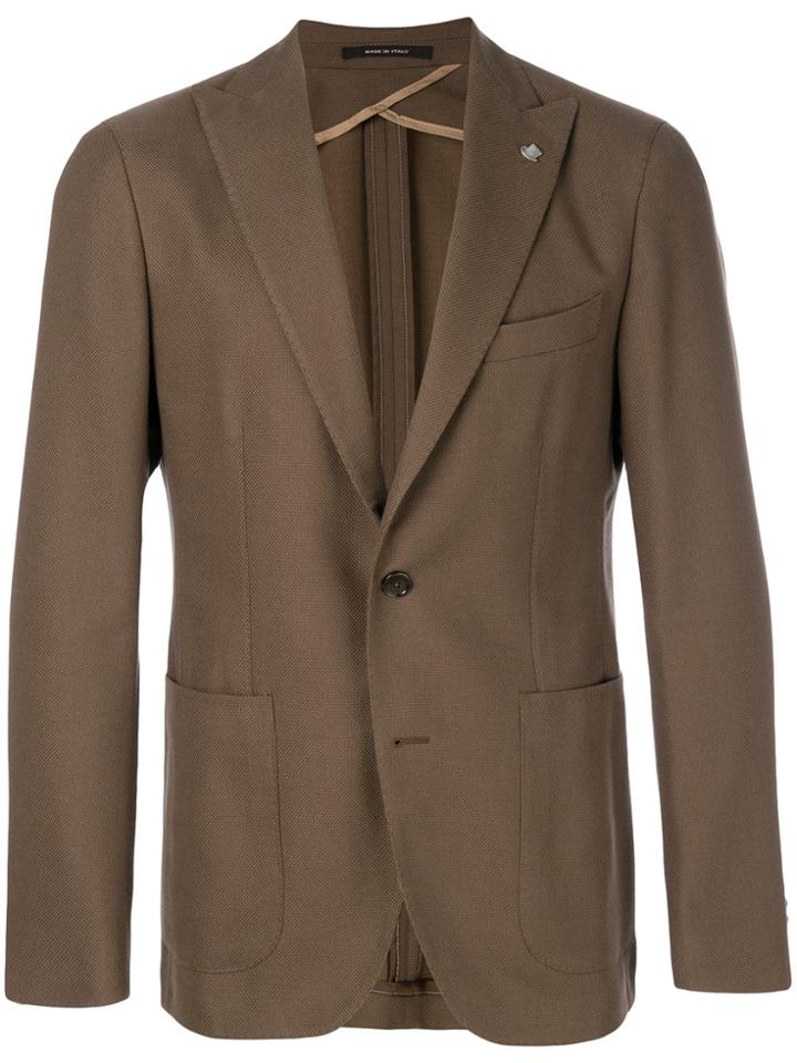 Tagliatore Casual Button Blazer - Brown
