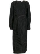 Ganni Ruched Midi Dress - Black