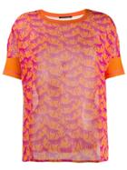Luisa Cerano Zebra Print T-shirt - Orange