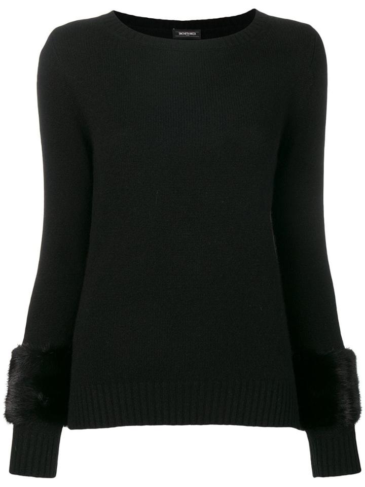 Simonetta Ravizza Panelled Sleeve Sweater - Black