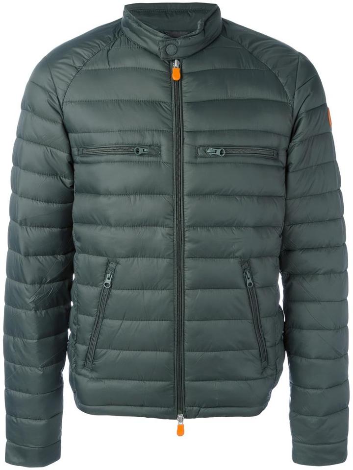 Save The Duck Zip Pocket Padded Jacket, Men's, Size: Xl, Green, Nylon/polyester