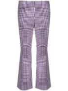 Erika Cavallini Cropped Check Trousers - Purple