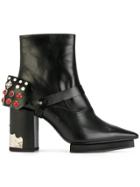 Toga Pulla Embellished Heel Boots - Black