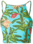 Blue Man Printed Bustier Bikini Top, Women's, Size: Medium, Lyocell