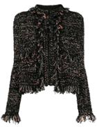 M Missoni Fringed Tweed Jacket - Black