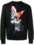 Neil Barrett Punked Britain Sweatshirt, Men's, Size: Medium, Black, Viscose/polyurethane