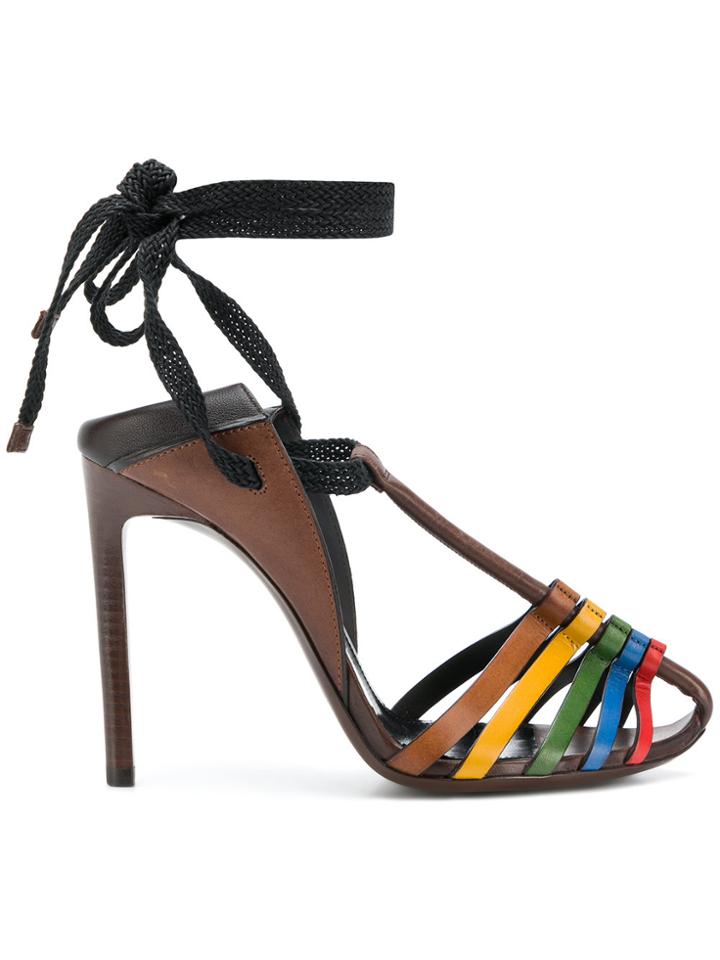 Saint Laurent Majorelle 105 Sandals - Brown