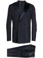 Bagnoli Sartoria Napoli Striped Tuxedo Suit - Blue