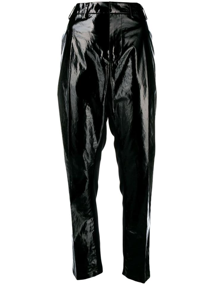 Nº21 Vinyl Front Trousers - Black