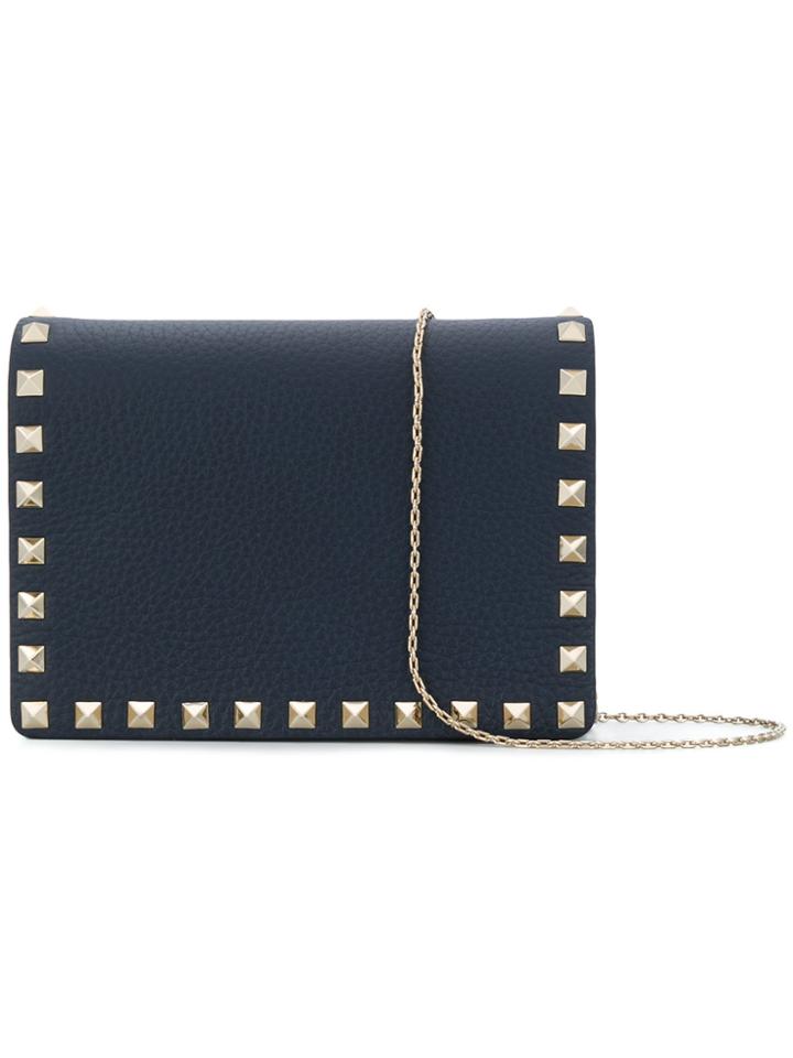 Valentino Garavani Valentino Garavani Rockstud Chain Clutch - Blue