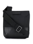 Emporio Armani Leather Trim Shoulder Bag - Black