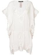 Marlies Dekkers La Flor Scalloped Belted Kaftan - White