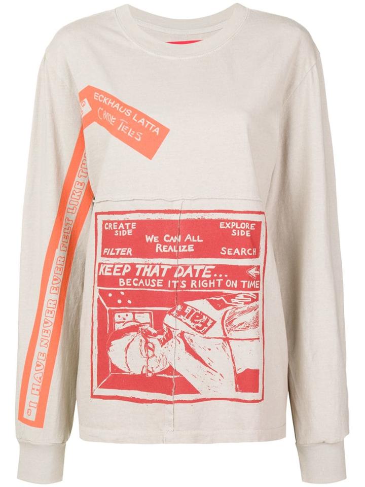 Eckhaus Latta Printed Jumper - Grey