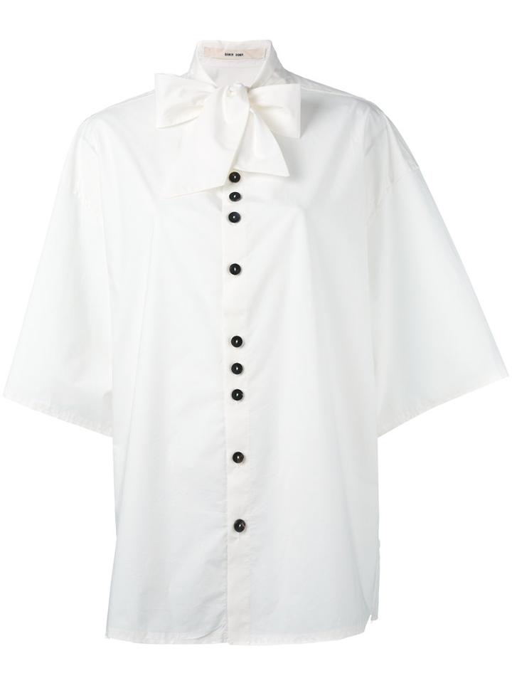 Damir Doma Bow Tie Shirt, Men's, Size: Medium, Nude/neutrals, Cotton