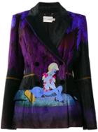 Mary Katrantzou Centaur Velvet Printed Blazer - Blue