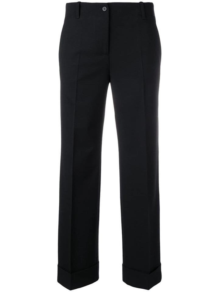 Alberto Biani Rolled-cuff Trousers - Black