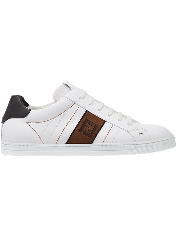 Fendi Logo Lace-up Sneakers - White