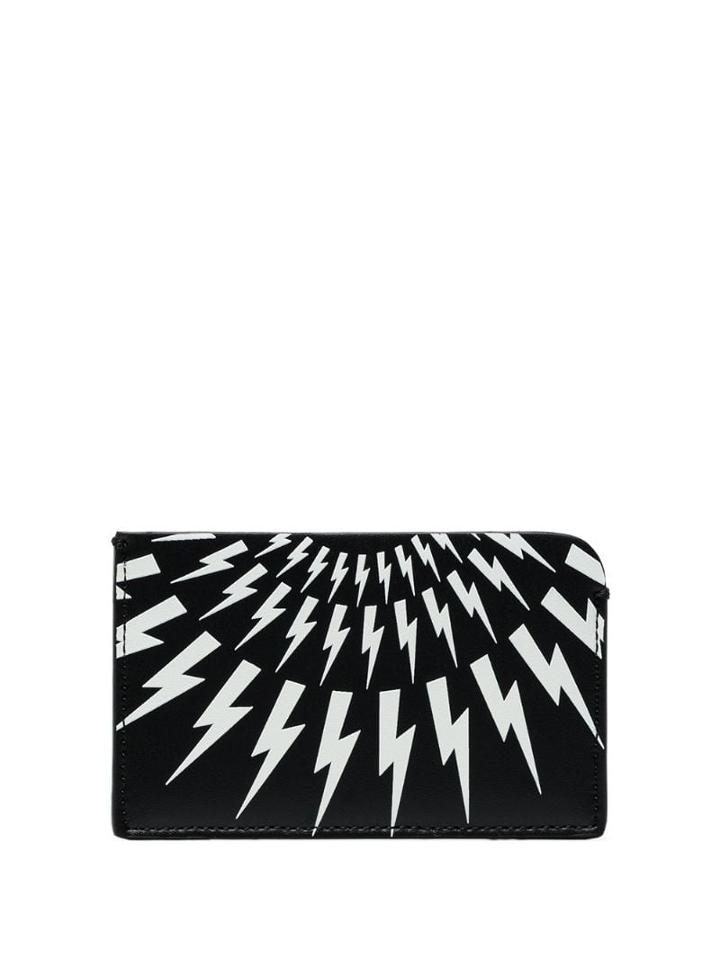 Neil Barrett Thunderbolt Print Cardholder - Black