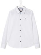 Armani Junior Logo Embroidered Shirt, Boy's, Size: 6 Yrs, White