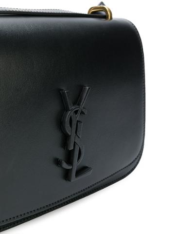 Saint Laurent Spontini Monogram Satchel Bag - Black