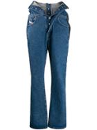 Diesel Red Tag Foldover Waist Jeans - Blue