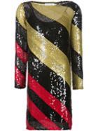 Sonia Rykiel Sequins Striped Short Dress